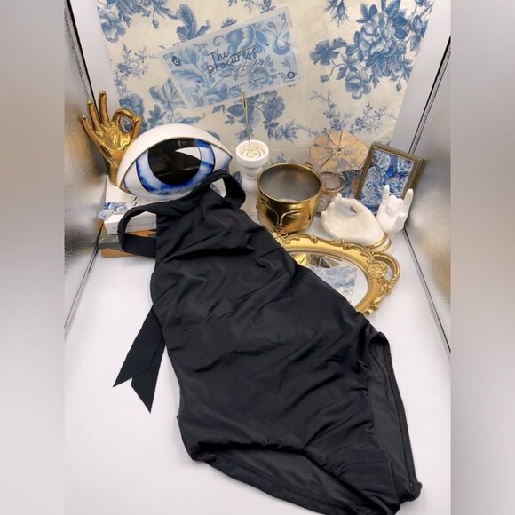 🆕 ZIMMERMANN 🧿 NWOT Anneke Halter One Piece Bathing Suit, Noir - Sz 1 - US 4/6 - Picture 2 of 16